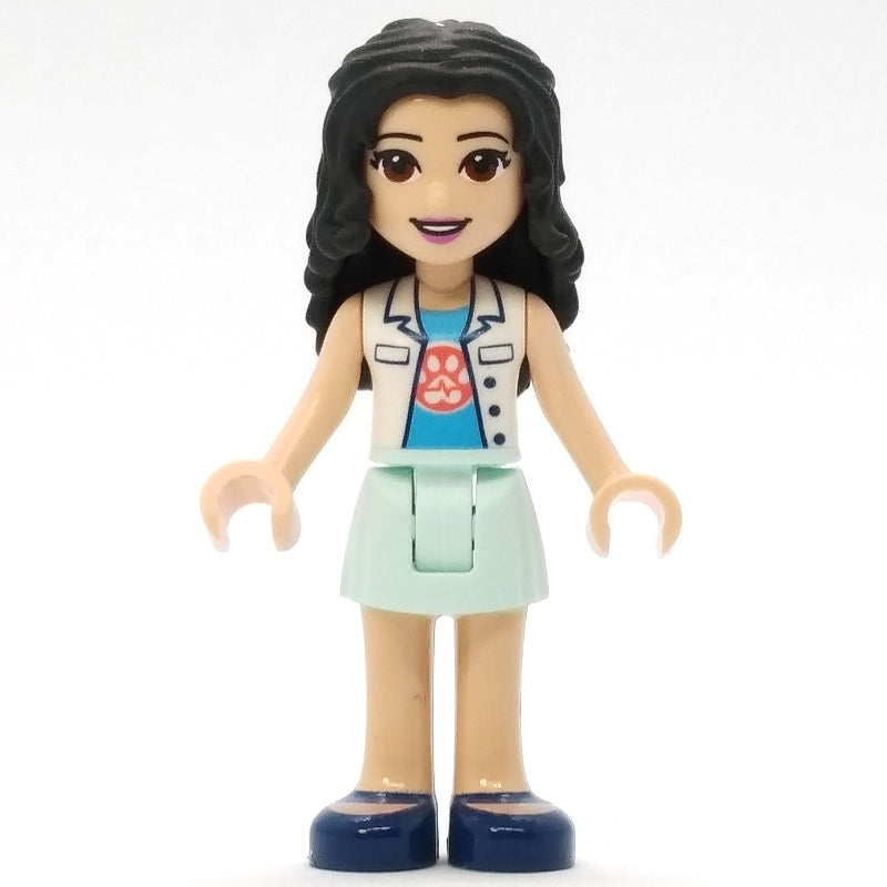 fig-011115 – Emma - White Veterinarian Jacket, Light Aqua Skirt
