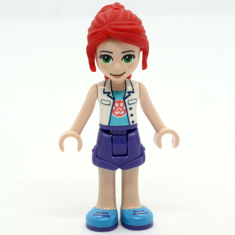 fig-011116 – Mia - White Veterinarian Jacket, Dark Purple Skirt