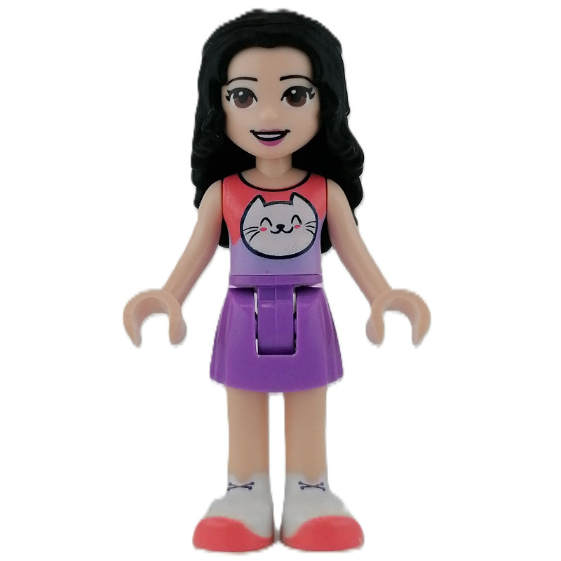 fig-011119 – Emma - Coral Top, Medium Lavender Skirt