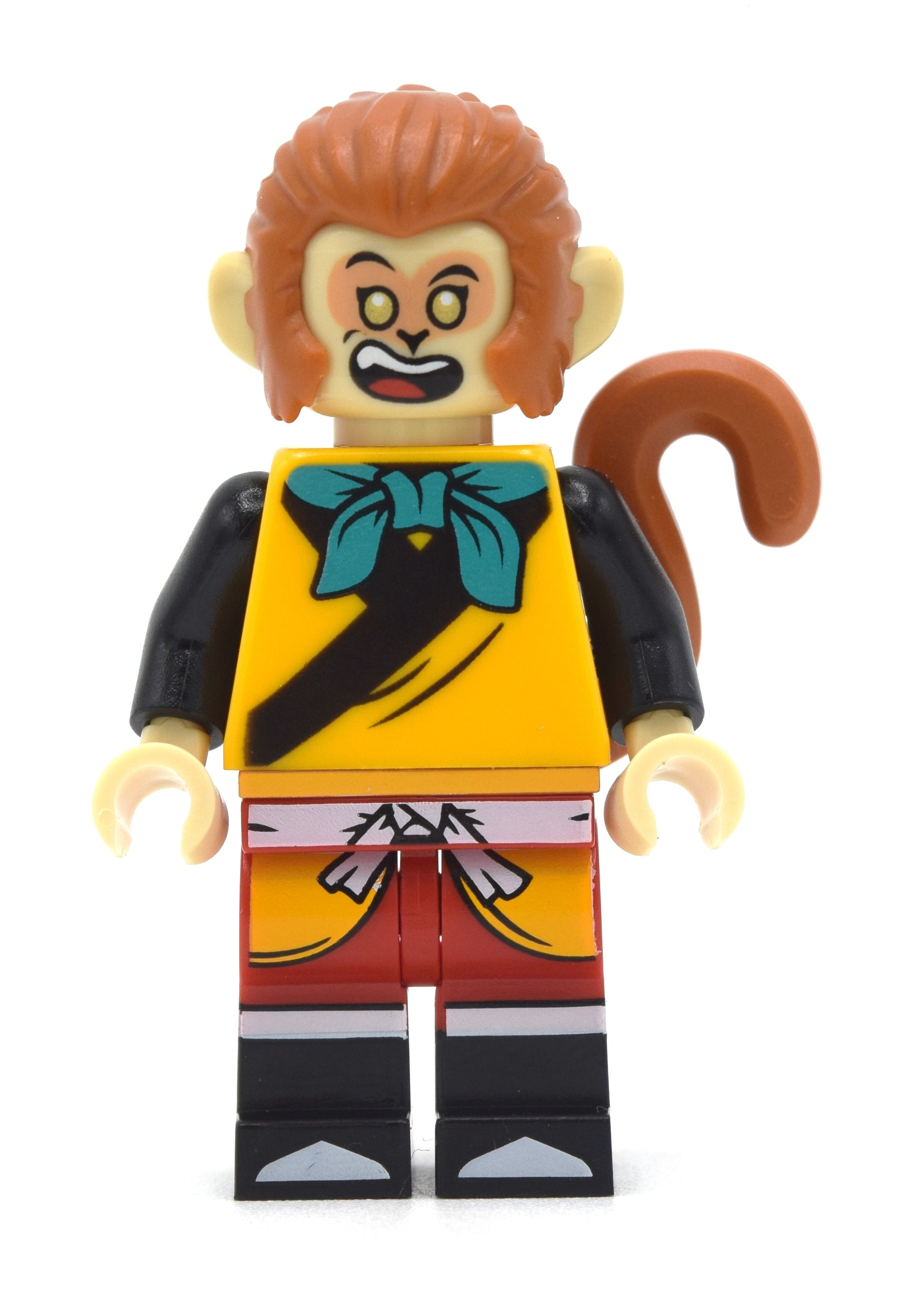 fig-011144 – Monkey King, Dark Turquoise Bow, Smile / Angry