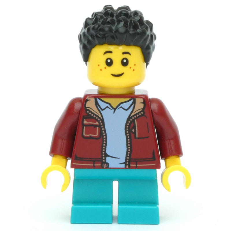 fig-011191 – Kid - Dark Red Torso, Dark Turquoise Legs, Black Hair