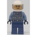 fig-011210 – Police - Sand Blue Torso, Dark Blue Legs, White Helmet