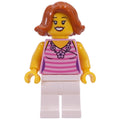 fig-011230 – Bright Pink Torso, White Legs, Dark Orange Hair