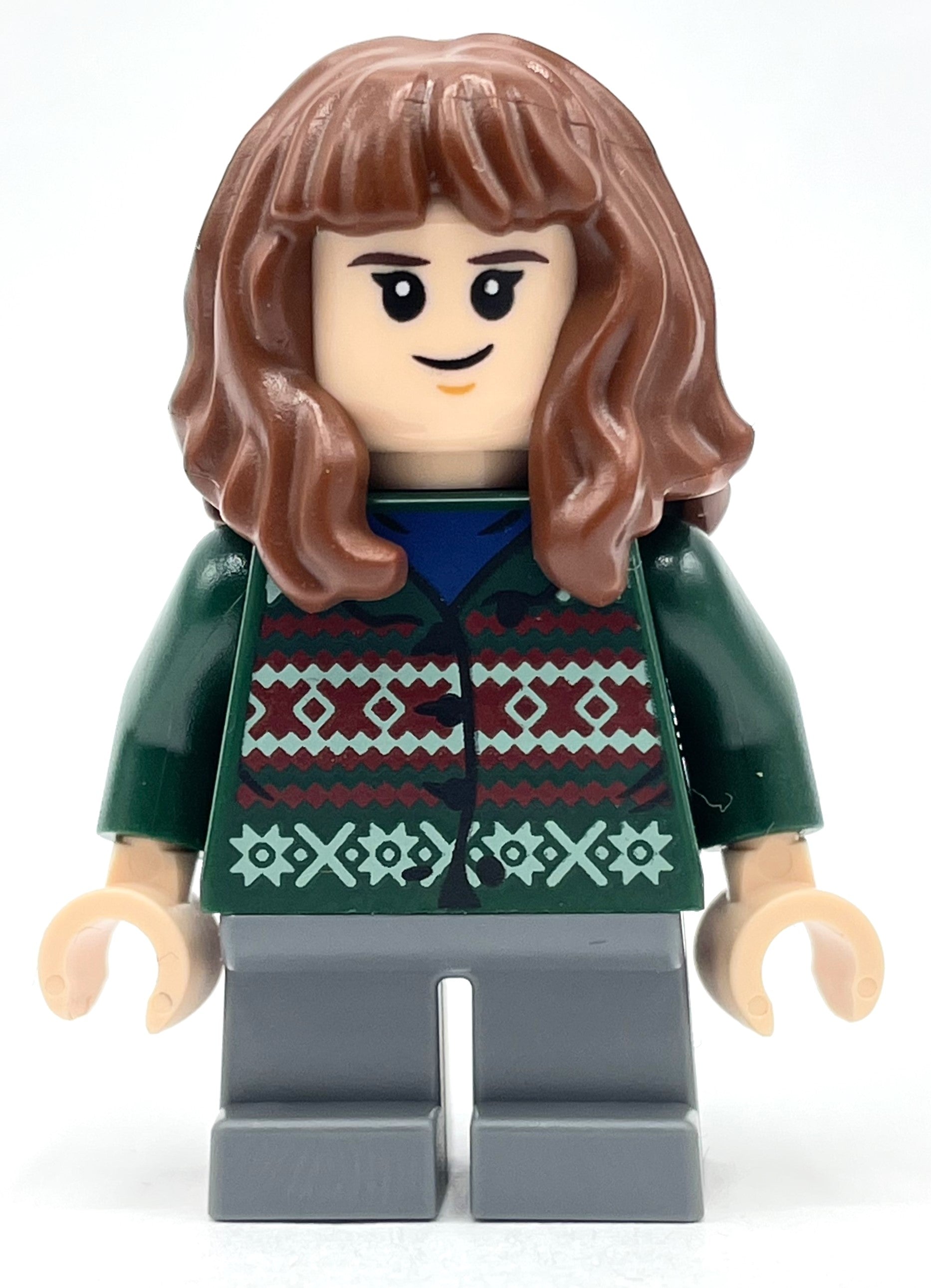 fig-011362 – Hermione Granger, Dark Green Sweater, Short Dark Bluish Gray Legs