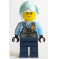 fig-011412 – Policewoman, Helicopter Pilot, Bright Light Blue Shirt, Helicopter Pilot