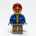 fig-011426 – Woman, Blue Jacket, Dark Red Cap