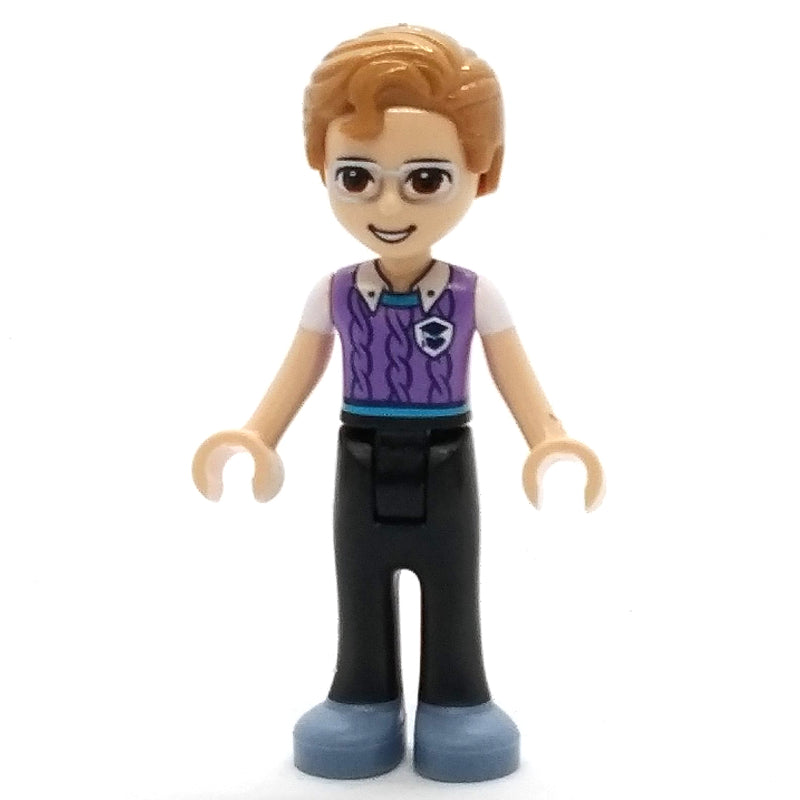 fig-011461 – Julian - Lavender Shirt, Black Pants, Medium Nougat Hair