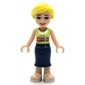 fig-011462 – Marisa - Yellowish Green Top, Dark Blue Skirt, Bright Light Yellow Hair
