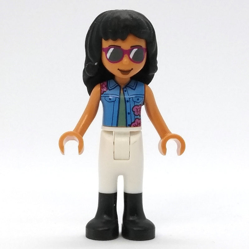 fig-011464 – Savannah - Medium Blue Jacket, White Pants, Black Hair