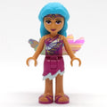 fig-011473 – Claire - Magenta Dress, Cape, Medium Azure Hair