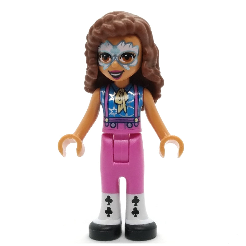 fig-011474 – Olivia - Dark Azure Top, Dark Pink Pants, Face Paint