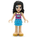 fig-011475 – Emma - Dark Pink Top, Dark Azure Skirt, Face Paint