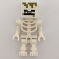 fig-011491 – Skeleton, Square Skull, Olive Green Pixels