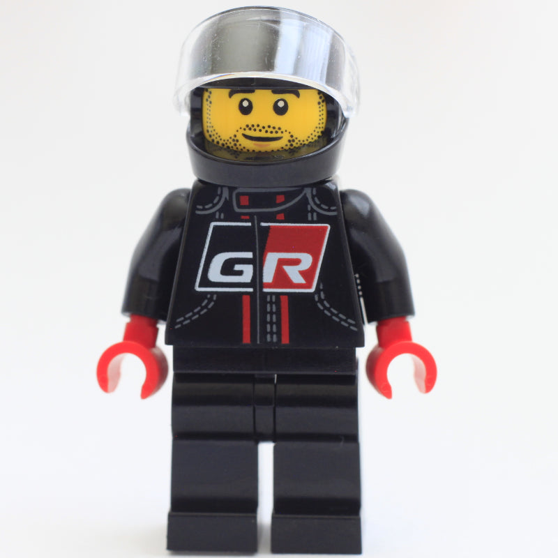 fig-011498 – Racer Driver - GR Black Torso/Legs, Black Helmet