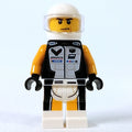 fig-011500 – Race Driver - Black Torso, White Legs, White Helmet