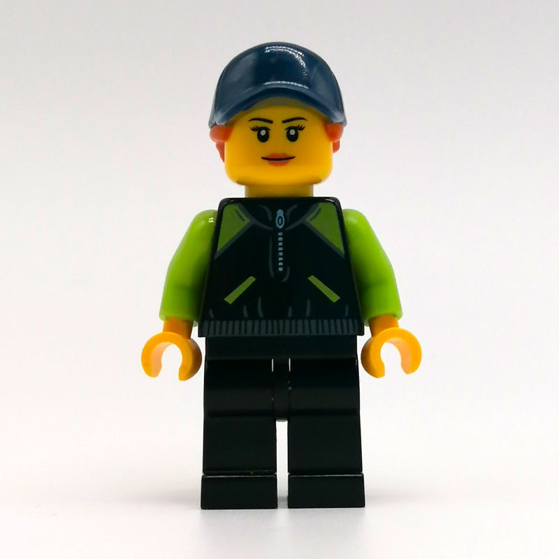fig-011551 – Black Torso, Lime Arms, Black Legs, Dark Blue Cap