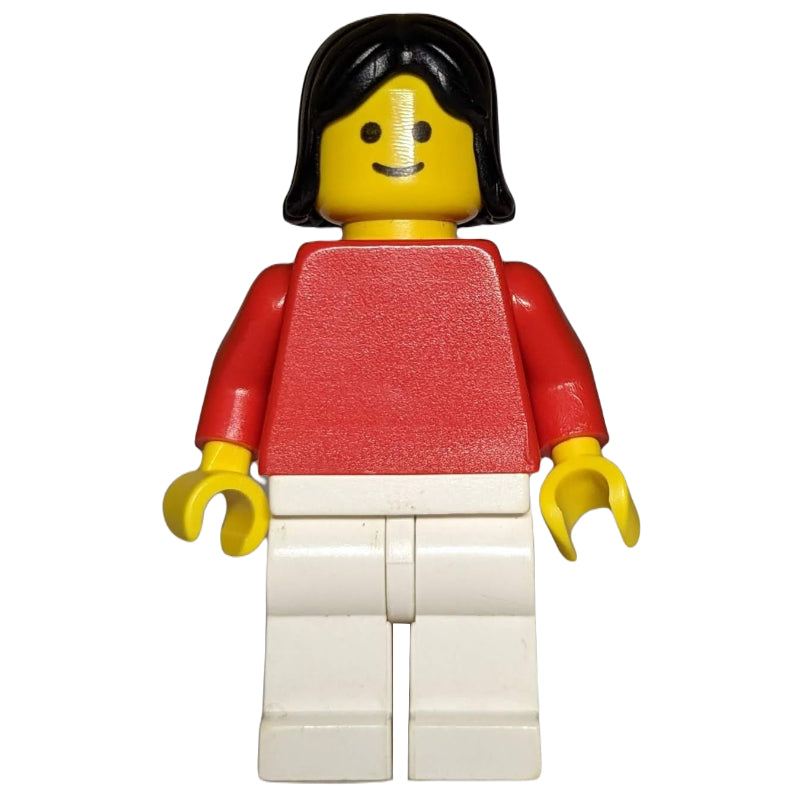 fig-011555 – Woman, Red Torso, White Legs, Black Hair