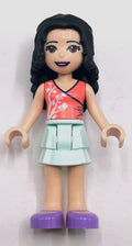 fig-011591 – Emma - Coral Top, Light Aqua Skirt, Lavender Shoes