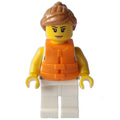 fig-011627 – Woman, Blue Striped Shirt, White Legs, Orange Life Vest