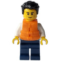 fig-011628 – Man, Sailor, Dark Blue Striped Shirt, Dark Blue Legs, Orange Life Vest