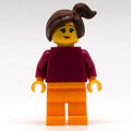 fig-011683 – Maria - Magenta Torso, Orange Legs, Reddish Brown Hair