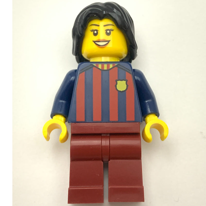 fig-011731 – FC Barcelona Fan - Dark Red Legs, Black Long Hair