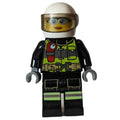 fig-011733 – Firefighter, Black Torso, Black Legs, White Helmet