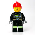 fig-011735 – Firefighter, Black Torso, Black Legs, Red Helmet