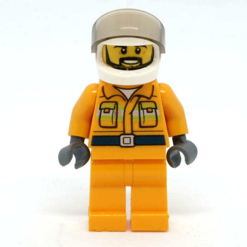 fig-011737 – Firefighter, Pilot - Orange Torso, Orange Legs, White Helmet