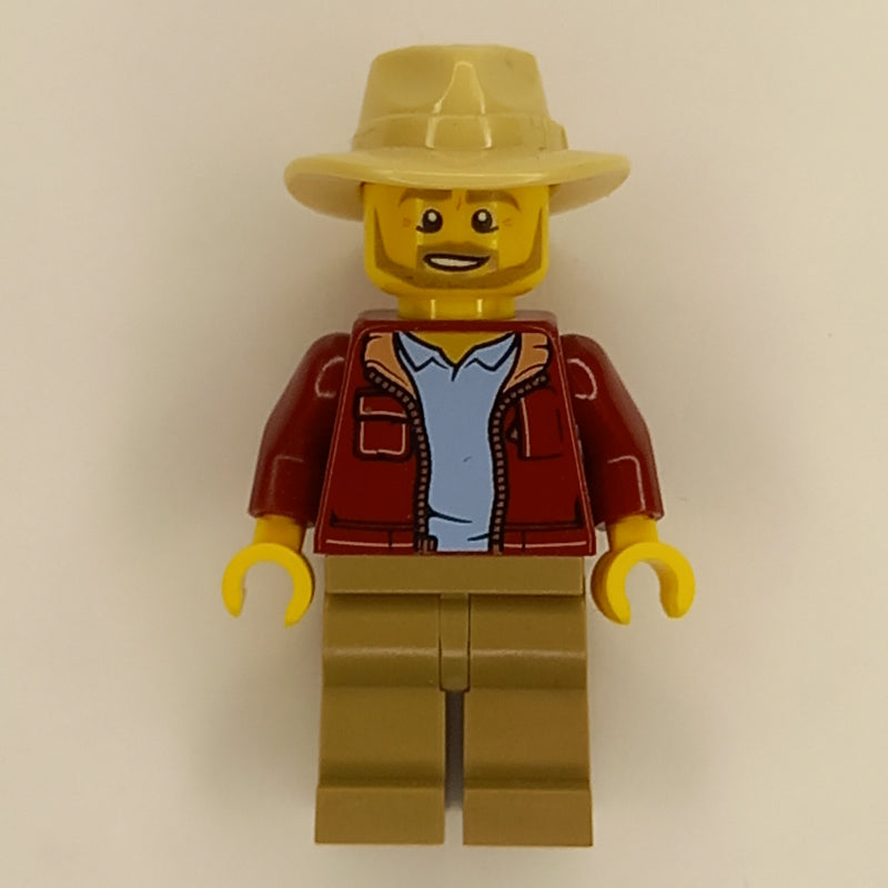 fig-011791 – Larry Jones - Dark Red Torso, Dark Tan Legs, Tan Hat