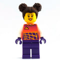 fig-011822 – Stunt Rider, Coral Race Jacket, Dark Purple Legs