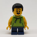 fig-011830 – Boy, Lime Hoodie, Short Dark Blue Legs