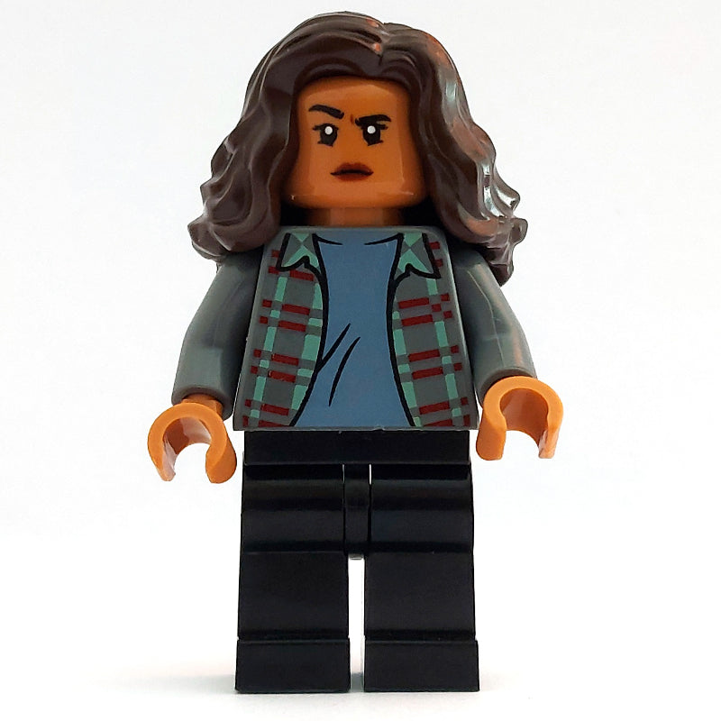 fig-011849 – MJ, Dark Bluish Gray Plaid Shirt