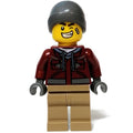 fig-011885 – Dark Red Torso, Dark Tan Legs, Dark Bluish Grey Hat