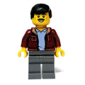 fig-011889 – Dark Red Torso, Dark Bluish Grey Legs, Black Hair