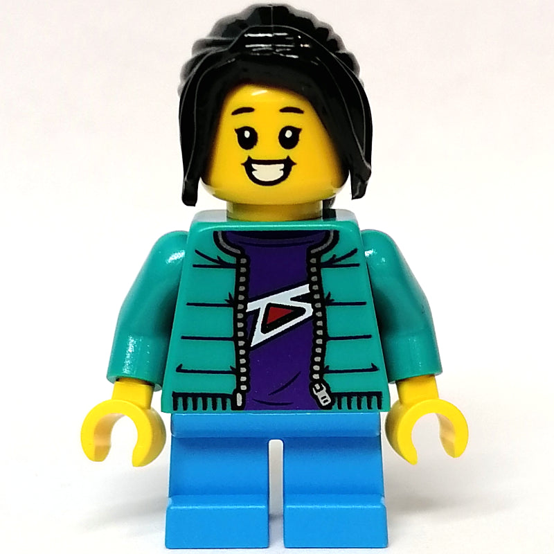 fig-011895 – Kid - Dark Turquoise Torso, Dark Azure Legs, Black Hair
