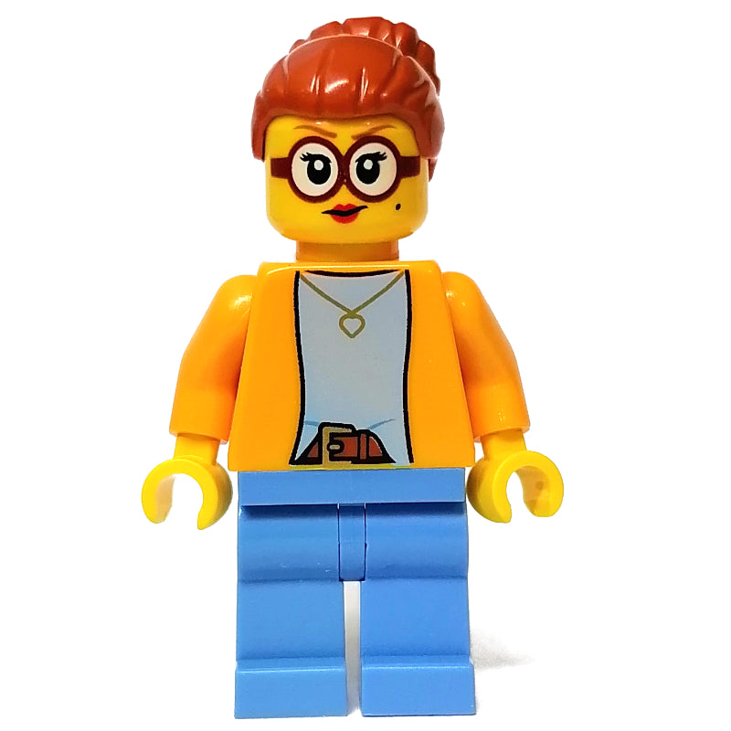 fig-011910 – Woman, Bright Light Orange Torso, Medium Blue Legs, Dark Orange Hair