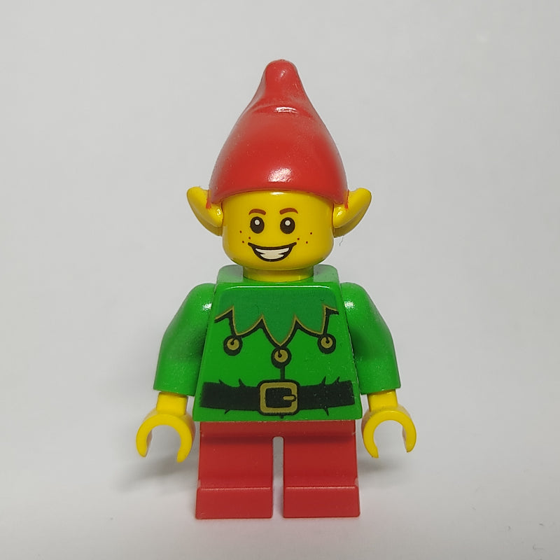 fig-011915 – Elf - Bright Green Torso, Red Legs, Red Hat