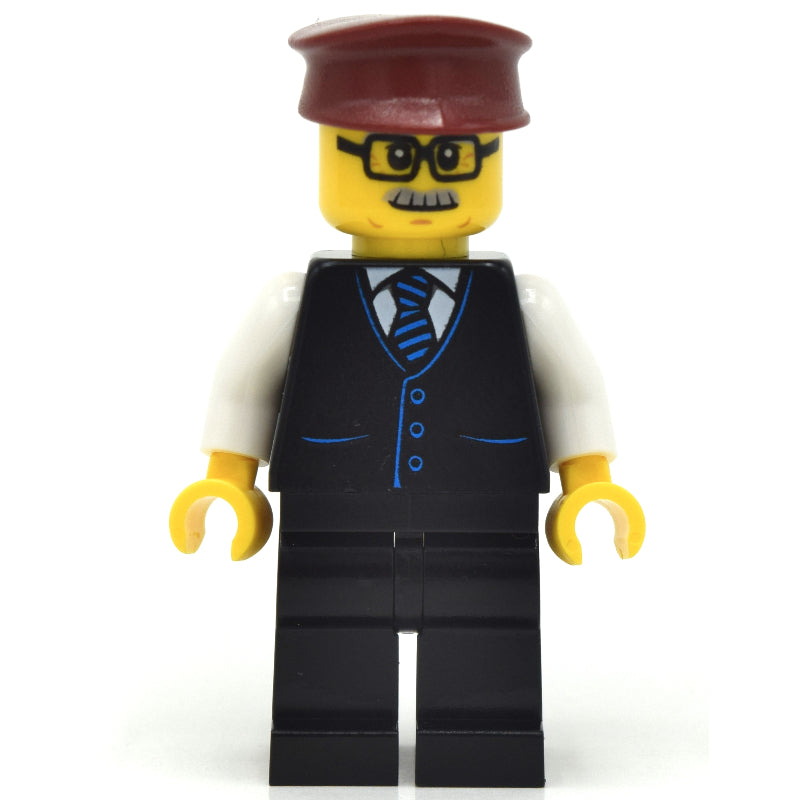fig-011921 – Train Driver, Black Suit, Dark Red Hat
