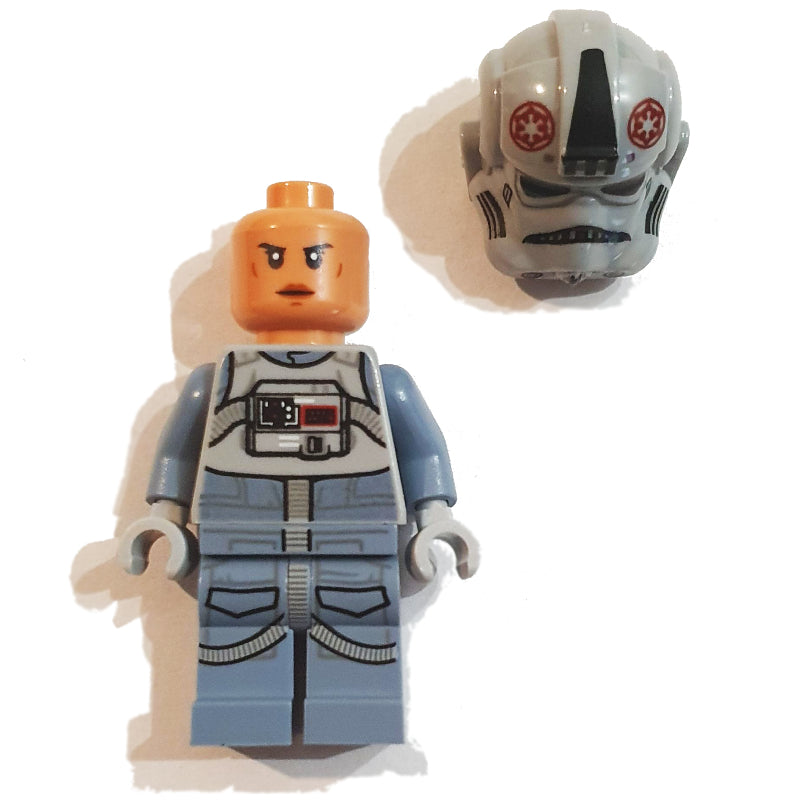fig-011942 – AT-AT Driver - Light Bluish Grey Helmet, Sand Blue Legs, Nougat Head, Female
