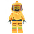 fig-011998 – Firefighter, Bright Light Orange Hazmat Suit