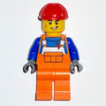 fig-012000 – Construction Worker, Orange Overalls, Red Hard Hat