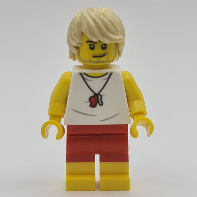 fig-012005 – Lifeguard, White Vest, Tan Hair
