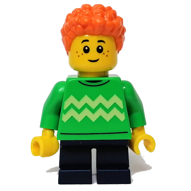 fig-012039 – Boy, Green Sweater, Orange Hair