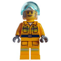 fig-012055 – Pilot, Bright Light Orange Fire Suit, White Helmet