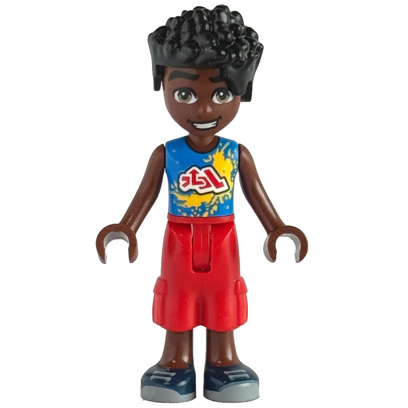 fig-012077 – Zac - Blue Top, Red Pants