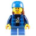 fig-012146 – Kid - Dark Blue Torso, Medium Blue Legs, Dark Azure Helmet, Backpack