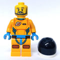 fig-012173 – Astronaut, Male, Bright Light Orange Suit, Dark Blue Visor, Beard