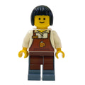 fig-012274 – Barista, White Torso, Reddish Brown Apron, Sand Blue Legs