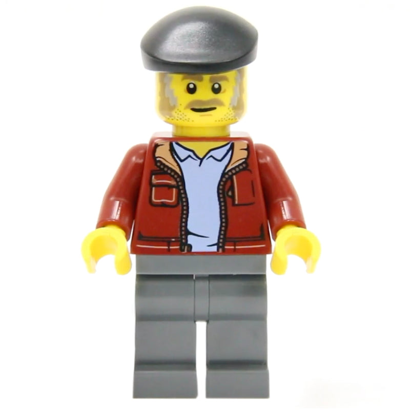 fig-012286 – Dark Red Torso, Dark Bluish Gray Legs, Black Cap